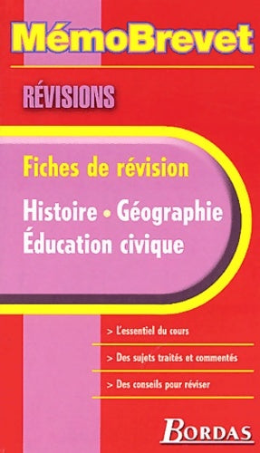 Livrenpoche : Memo brevet revision hist. Géographie (ancienne edition) - Martine Lassus-Pucheu - Livre