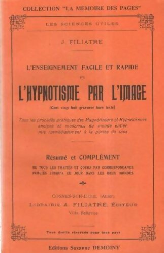 Livrenpoche : Hypnotisme par l'image - Jean Filiatre - Livre