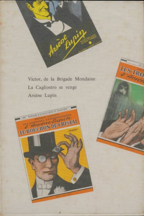 Livrenpoche : Les aventures d'Arsène Lupin gentleman-cambrioleur Tome VIII : Victor, de la brigade mondaine / La Cagliostro se venge / Arsène Lupin - Maurice Leblanc - Livre