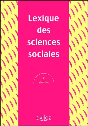 Livrenpoche : Lexique des sciences sociales - Grawitz - Livre