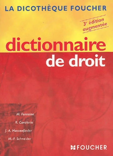 Livrenpoche : Dictionnaire de droit : Bac STT - bac tertiaires - 3éme édition - Michelle Fontaine - Livre
