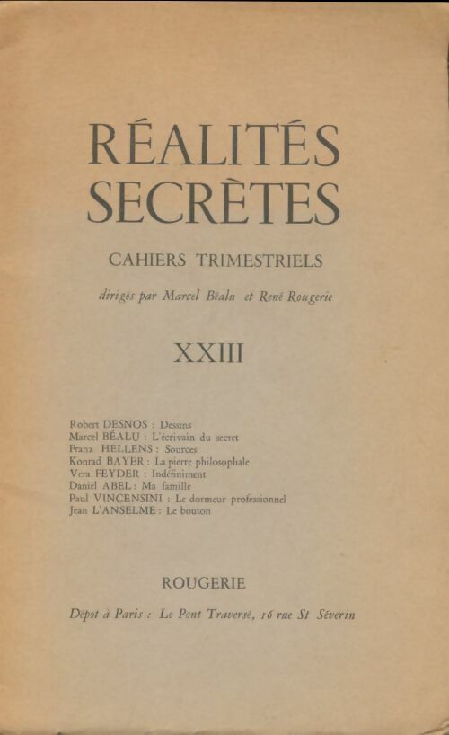 Livrenpoche : Réalités secrètes Tome XXIII - Collectif - Livre