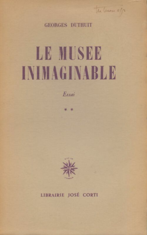 Livrenpoche : Le musée inimaginaire Tome II - Georges Duthuit - Livre