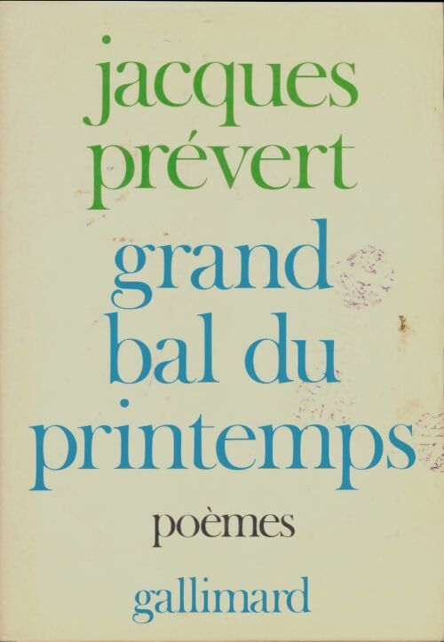 Livrenpoche : Grand bal du printemps - Jacques Prévert - Livre