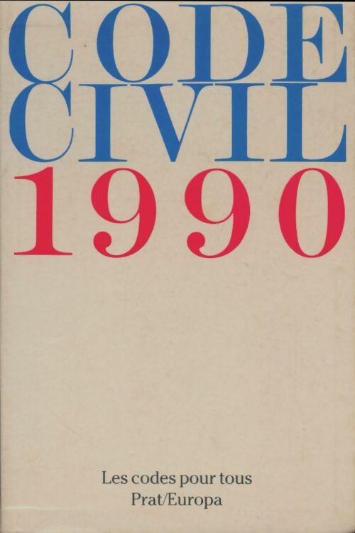 Livrenpoche : Codes civil 1990 - Collectif - Livre