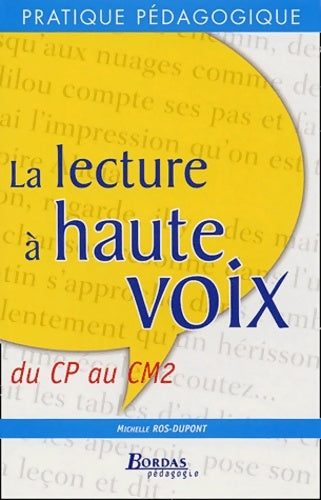 Livrenpoche : La lecture à haute voix du CP au CM2 - Michelle Ros-dupont - Livre