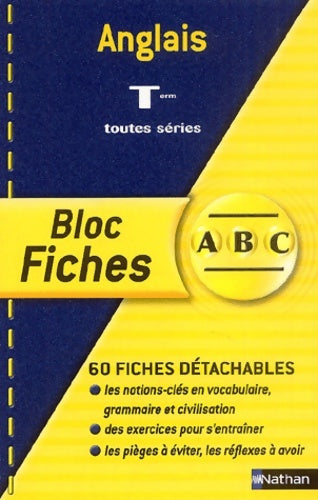 Livrenpoche : Bloc fiches abc anglais term - Madeleine Le Jeune-Waddington - Livre