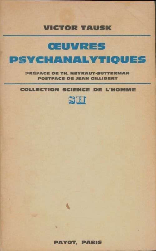 Livrenpoche : Oeuvres psychanalytiques - Viktor Tausk - Livre