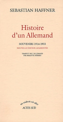Livrenpoche : Histoire d'un allemand - Sebastian Haffner - Livre