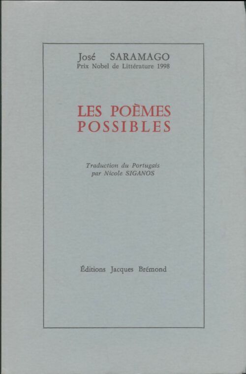 Livrenpoche : Les poèmes possibles - José Saramago - Livre