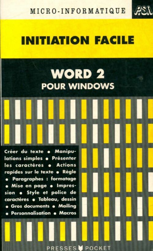 Livrenpoche : Word 2 pour Windows - Daniel-Jean David - Livre