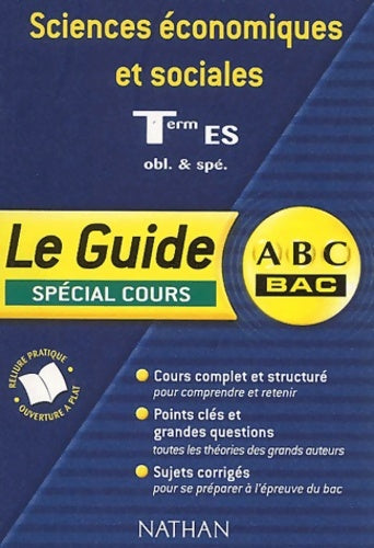 Livrenpoche : Abc du bac : Sciences économiques et sociales terminale es obligatoire et spécialité - Claire Mancel - Livre