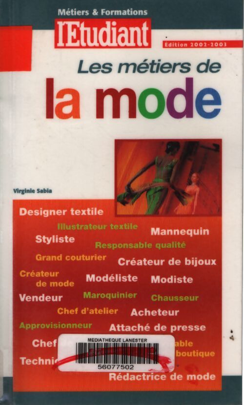 Les métiers de la mode nouvelle édition - Virginie Sabia - Livre