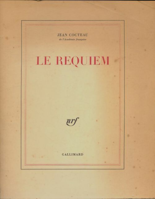 Livrenpoche : Le requiem - Jean Cocteau - Livre