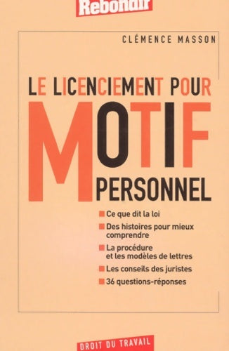 Livrenpoche : Le licenciement pour motif personnel - Clémence Masson - Livre