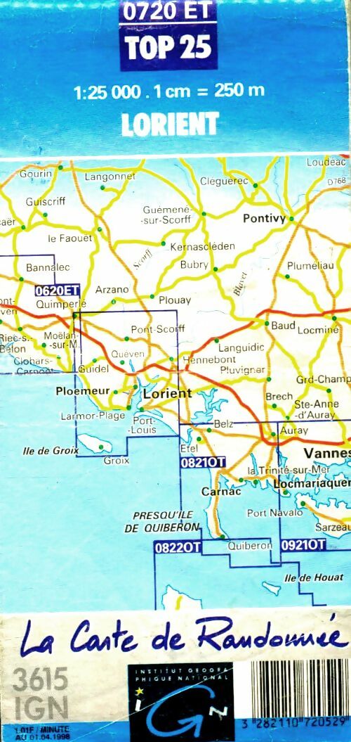 Livrenpoche : Carte de randonnée : Lorient - Île de Groix - Collectif - Livre