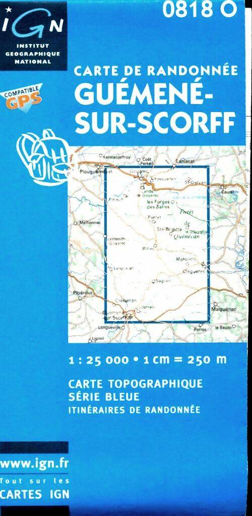 Carte de randonnée : Guéméné-sur-Scorff - Collectif -  Cartes Top 25 IGN - Livre