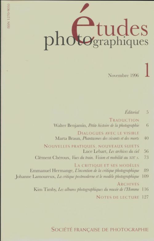 Livrenpoche : Etudes photographiques n°1 - Collectif - Livre