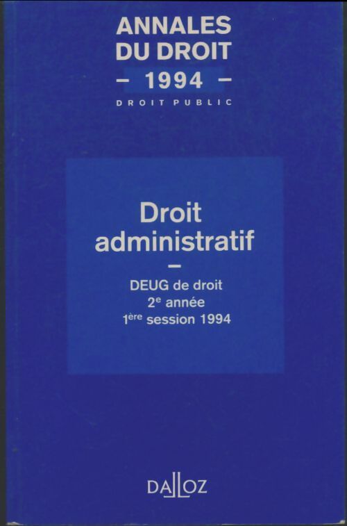 Livrenpoche : Droit administratif 1994 - Collectif - Livre