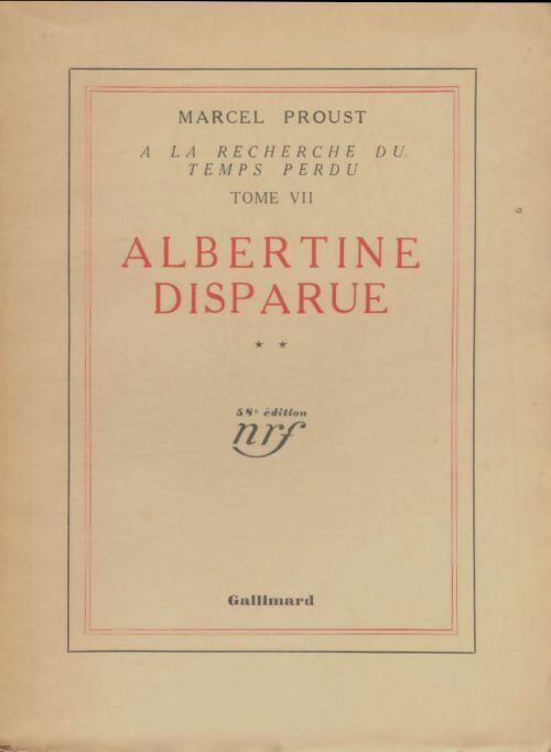 Albertine disparue Tome II - Marcel Proust -  Gallimard poches divers - Livre
