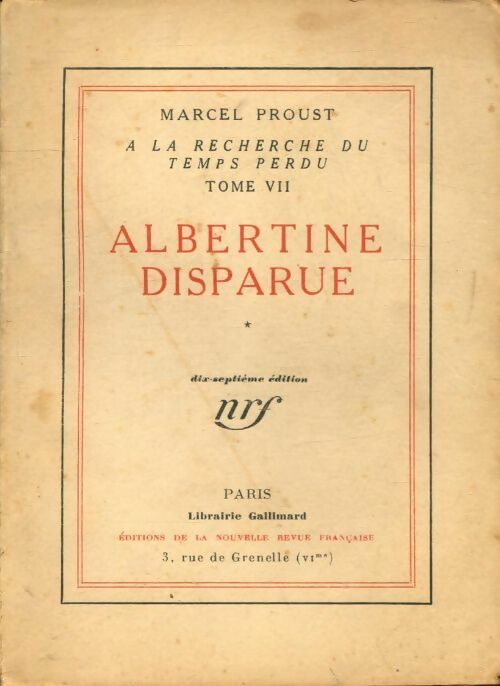 Livrenpoche : Albertine disparue Tome I - Marcel Proust - Livre