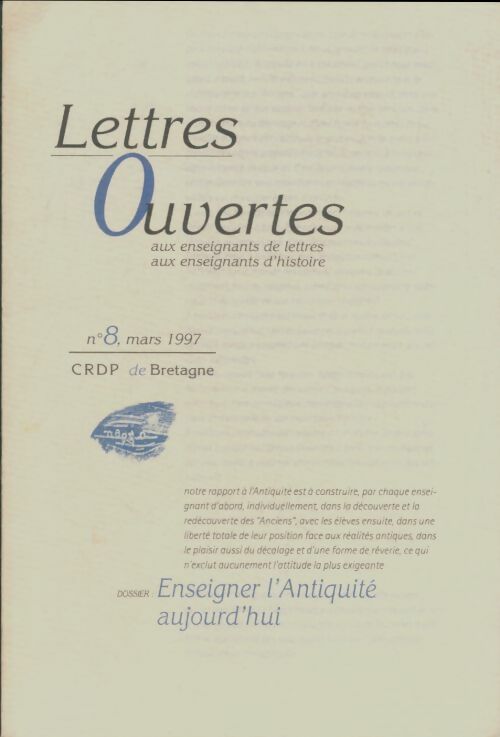 Lettres ouvertes n°8 - Collectif -  CRDP de Bretagne GF - Livre
