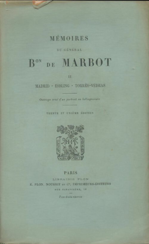 Livrenpoche : Mémoires du général baron de Marbot Tome II - Gal Baron De Marbot - Livre