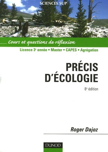 Livrenpoche : Précis d'écologie - 8ème édition - Roger Dajoz - Livre