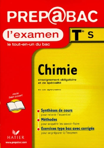 Livrenpoche : Prep@bac l'examen - chimie Terminale S arcom - Jean-François Le Maréchal - Livre