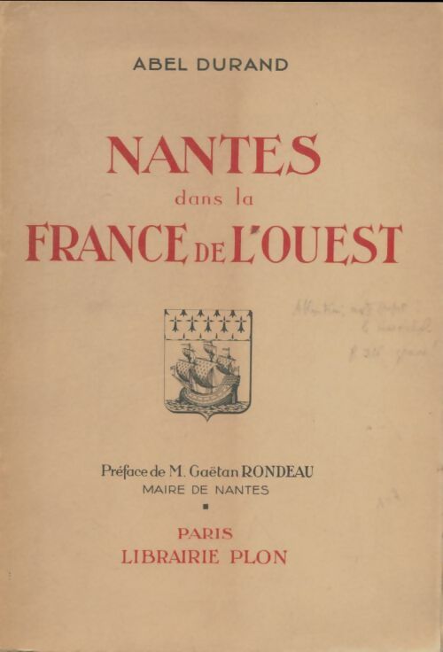 Livrenpoche : Nantes dans la France de l'ouest. - Abel Durand - Livre