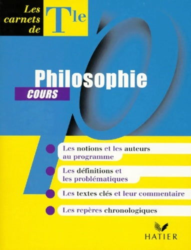 Livrenpoche : Philosophie terminale carnet de cours - Dorison - Livre