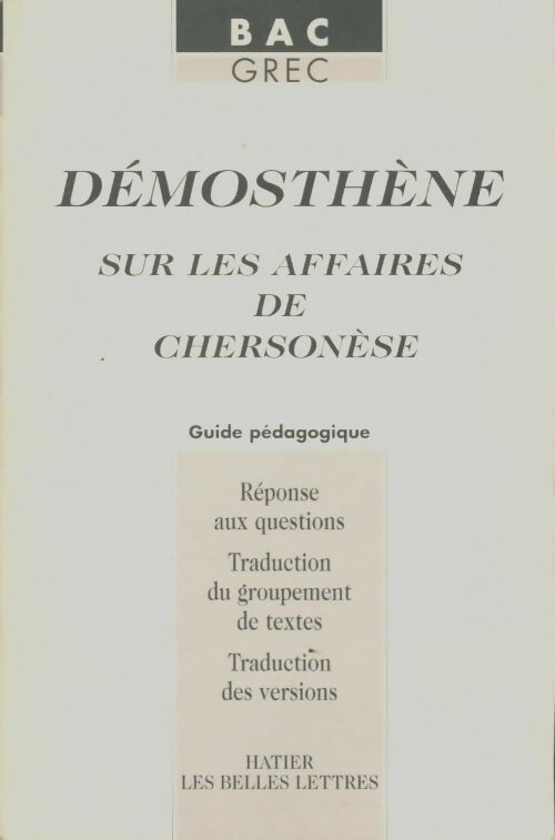 Livrenpoche : Sur les affaires de Chersonèse - René Bouchet - Livre