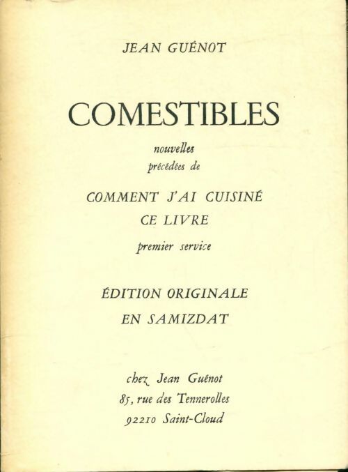 Livrenpoche : Comestibles - Jean Guénot - Livre