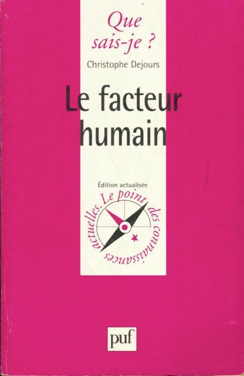 Livrenpoche : Le facteur humain - Christophe Dejours - Livre