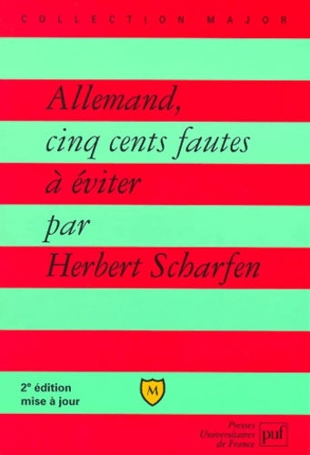 Livrenpoche : Allemand cinq cents fautes a eviter. 2ème édition mise à jour - Herbert Scharfen - Livre