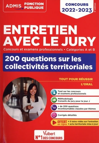 Livrenpoche : Entretien avec le jury - 200 questions sur les collectivités territoriales - Catégories A et B - Concours et examens professionnels : Concours 2022-2023 - Fabienne Geninasca - Livre