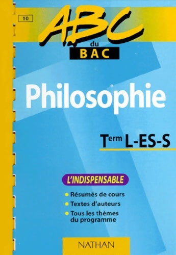 Livrenpoche : Abc du bac philosophie niveau terminales l es s - Huisman - Livre