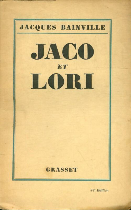 Livrenpoche : Jaco et Lori - Jacques Bainville - Livre