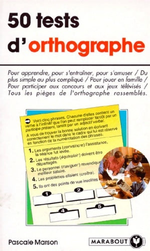 Livrenpoche : 50 tests d'orthographe - P. Marson - Livre