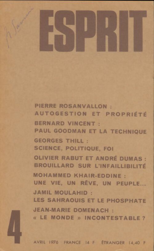 Livrenpoche : Esprit n°456 - Collectif - Livre