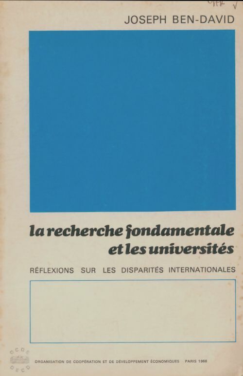Livrenpoche : La recherche fondamentale et les universités - Joseph Ben-David - Livre