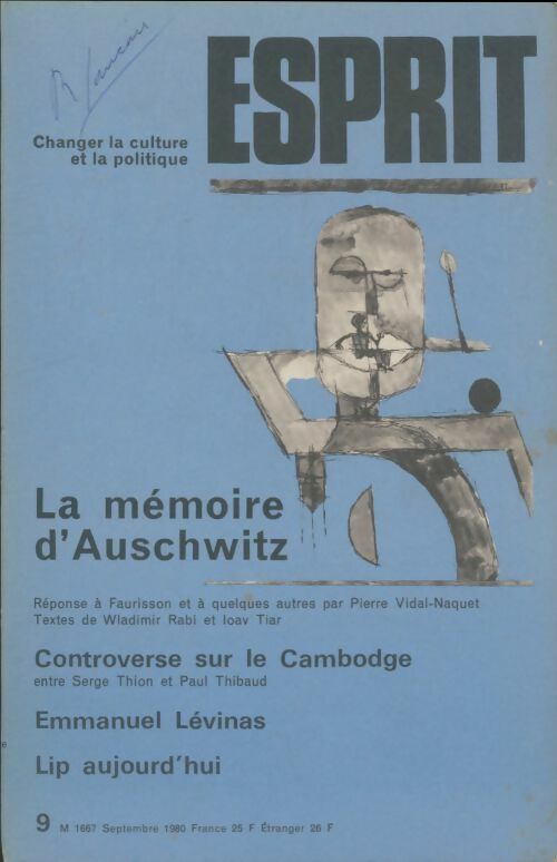 Livrenpoche : Esprit n°45 : La mémoire d'Auschwitz - Collectif - Livre
