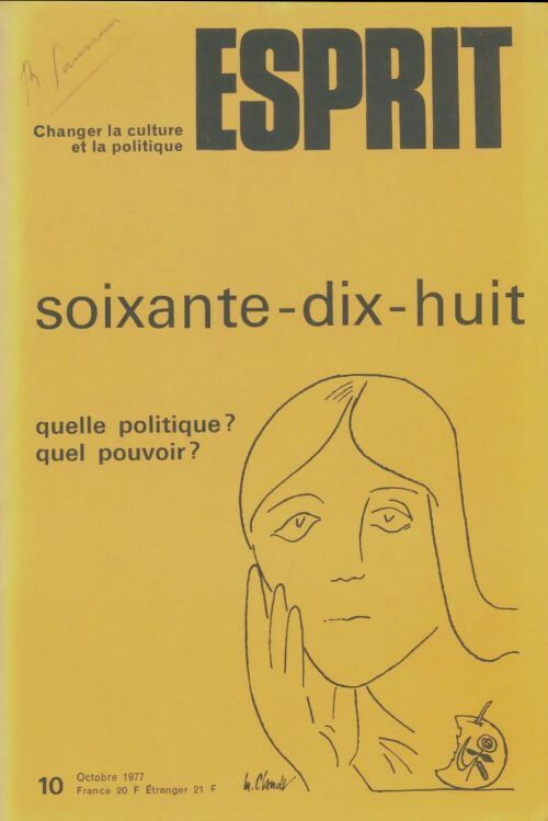 Livrenpoche : Esprit n°10 : Soixante-dix-huit - Collectif - Livre