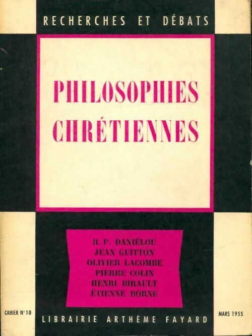 Livrenpoche : Recherches et débats n°10 : Philosophies chrétiennes - Collectif - Livre