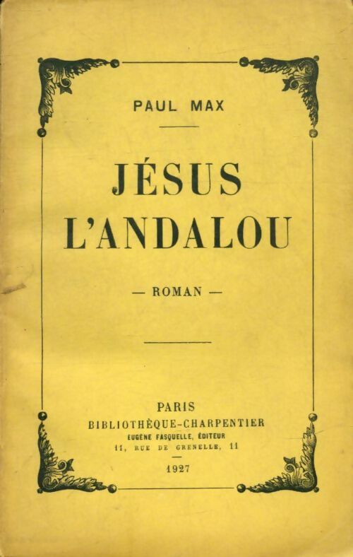 Livrenpoche : Jésus l'andalou - Paul Max - Livre