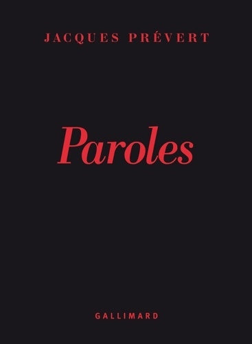 Livrenpoche : Paroles - Jacques Prévert - Livre