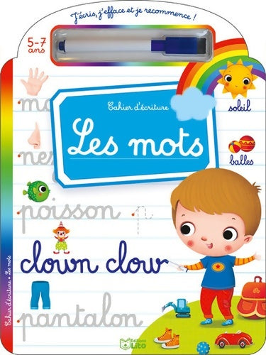 Livrenpoche : J'écris j'efface et je recommence ! : Les mots - Dès 5 ans - Marzia Giordano - Livre