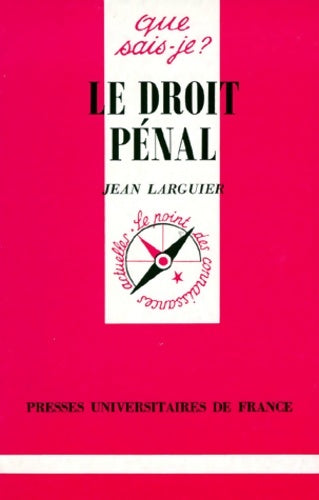 Livrenpoche : Le droit pénal - Jean Larguier - Livre