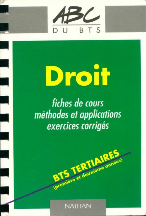 Livrenpoche : Droit : BTS tertiaires première et deuxième années - Jean-Luc Charron - Livre