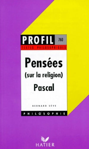 Pensées - Pascal - Livre